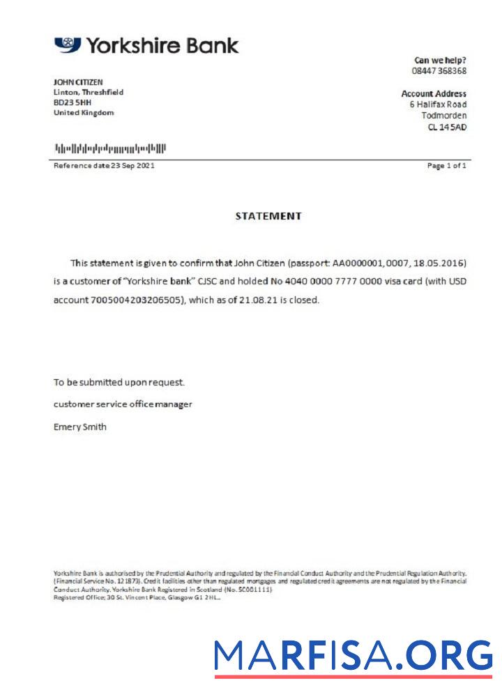 Realistic United Kingdom Yorkshire bank closure reference download for verification